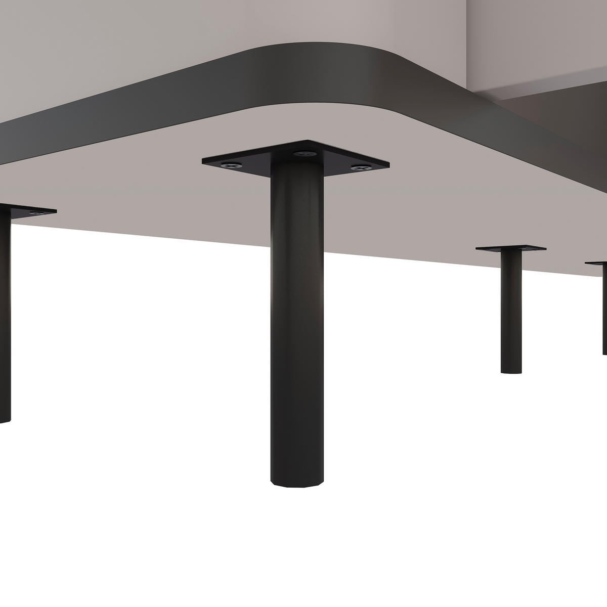 SIDEBOARD  in 136,8/82/35,2 cm  - Kaschmir/Schwarz, MODERN, Holzwerkstoff/Kunststoff (136,8/82/35,2cm) - Carryhome