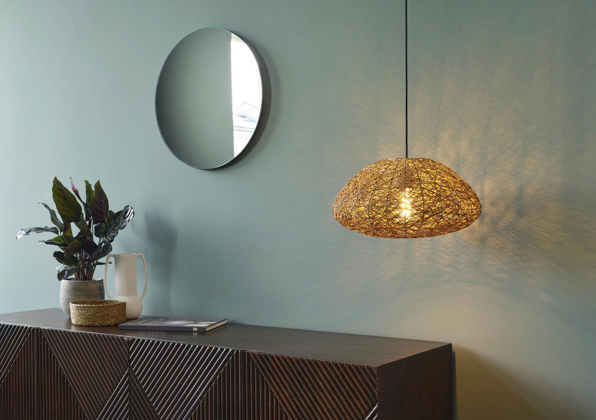 HÄNGELEUCHTE 39.5/150 cm  - Beige, Basics, Papier/Metall (39.5/150cm) - Osram