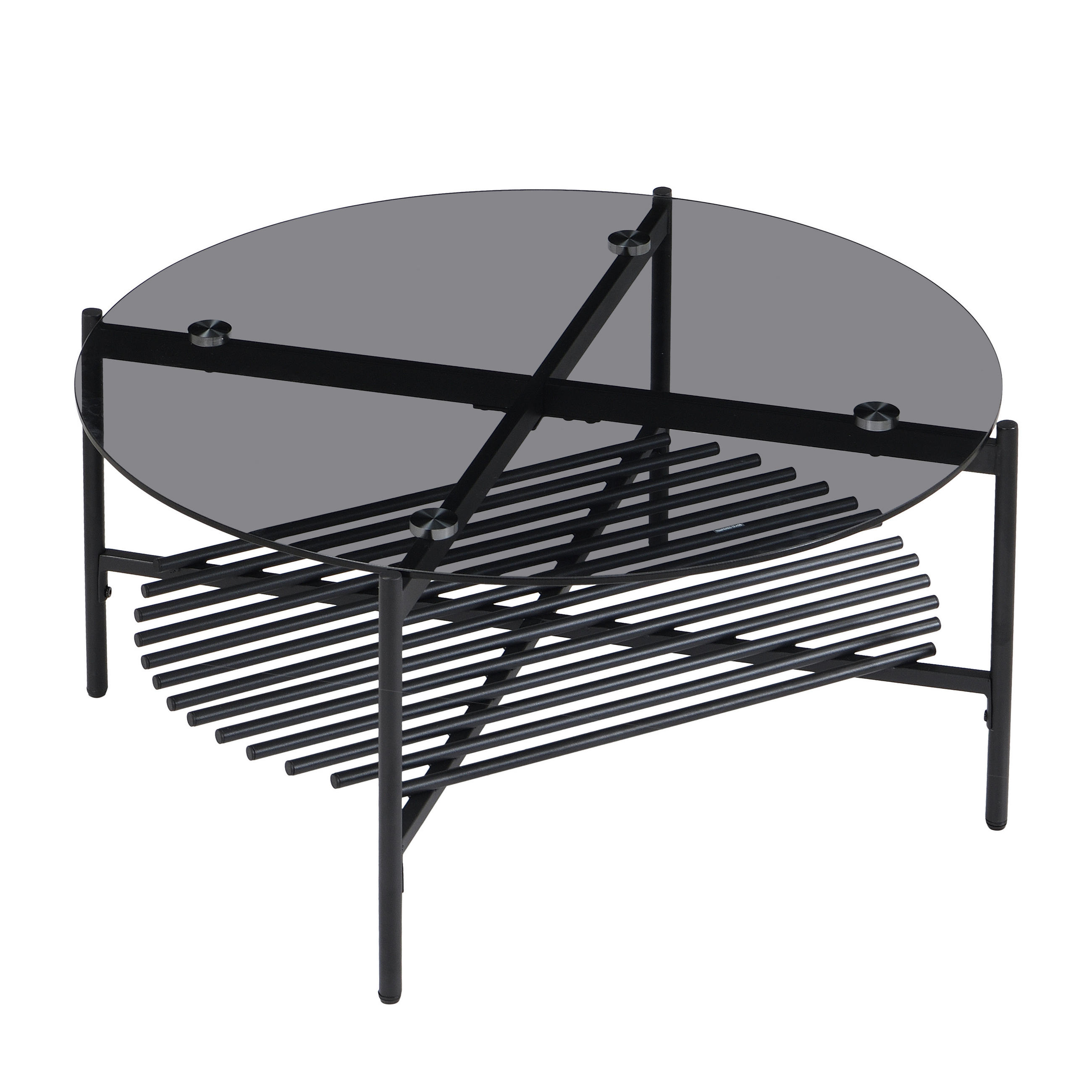 DOHÁNYZÓASZTAL üveg 80/80/40 cm   - fekete, Design, üveg/fém (80/80/40cm) - MID.YOU