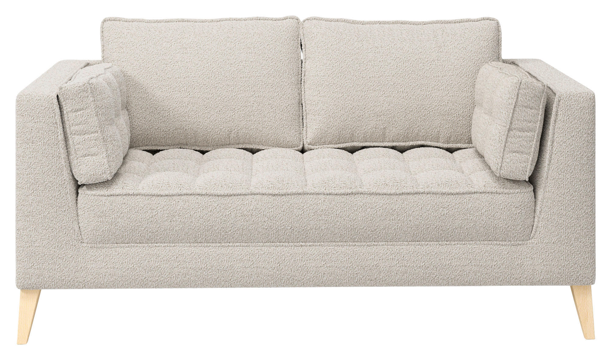 2-SITS SOFFA i textil vit  - vit/naturfärgad, Design, trämaterial/textil (110/95/85cm) - MID.YOU