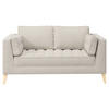 2-SITS SOFFA i textil vit  - vit/naturfärgad, Design, trämaterial/textil (110/95/85cm) - MID.YOU