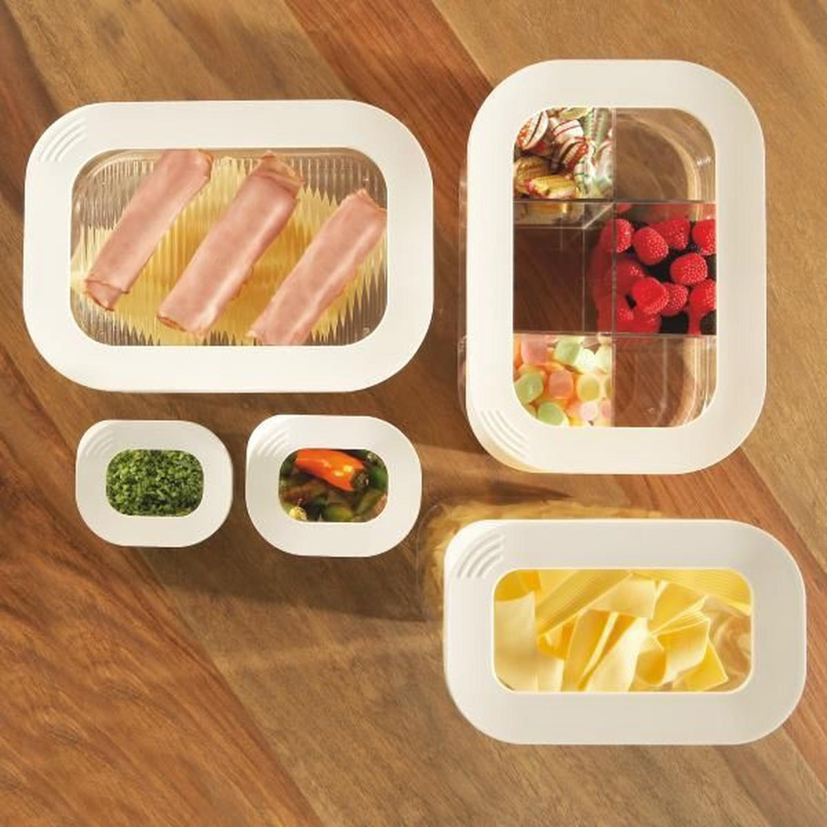 VORRATSDOSE MODULA 0,175 L  - Transparent/Weiß, Basics, Kunststoff (9/7,2/5,9cm) - Mepal