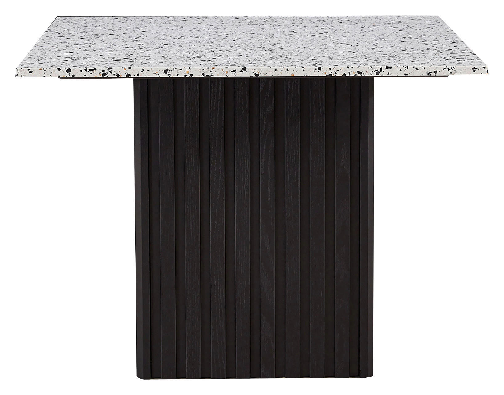 MATBORD i trä, sten 100/100/73 cm - multicolor/svart, Design, trä/sten (100/100/73cm)