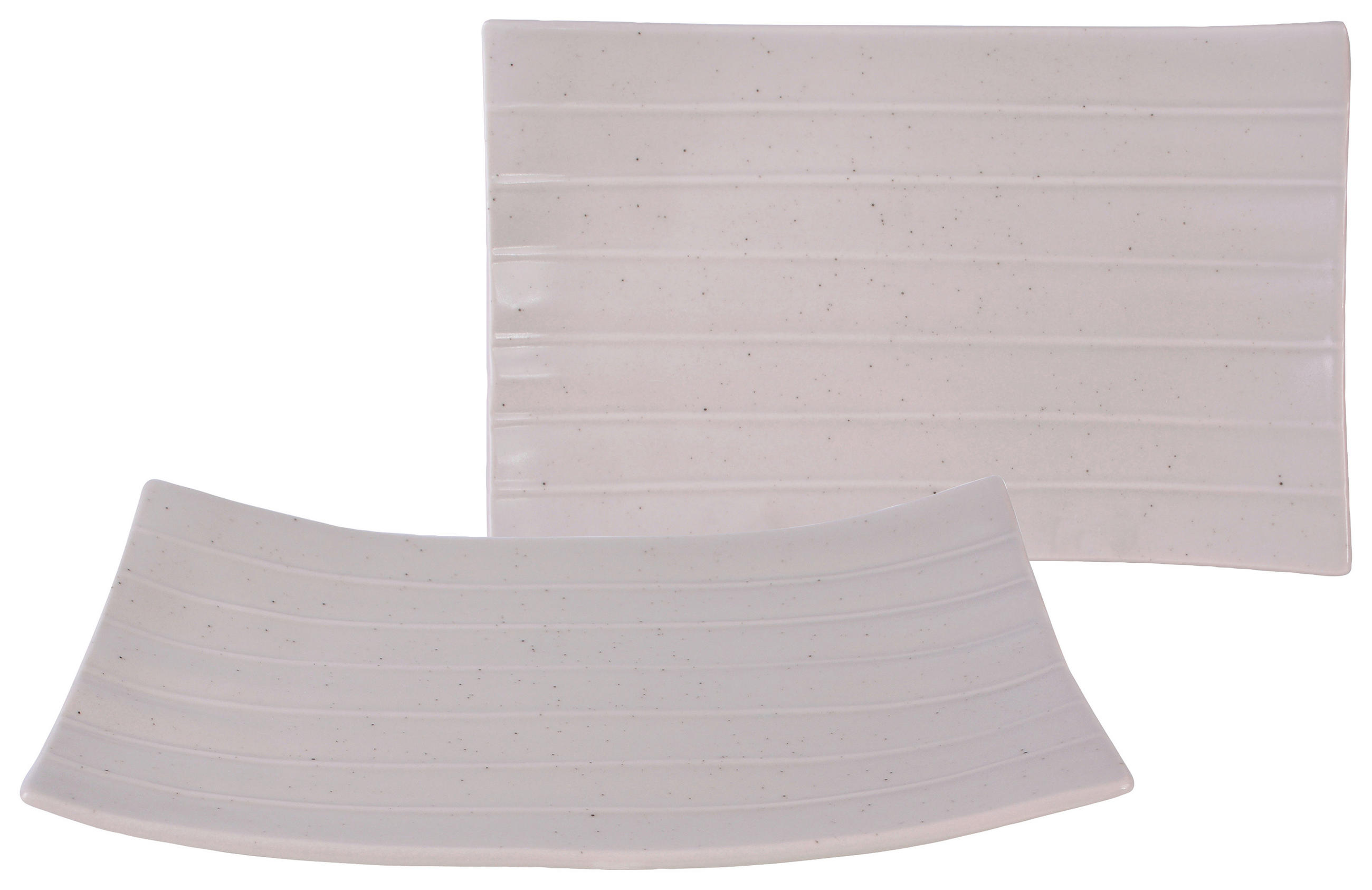 SERVIERSCHALENSET 2-teilig Streat Food  24/15 cm  - Creme, Basics, Keramik (24/15cm) - Creatable