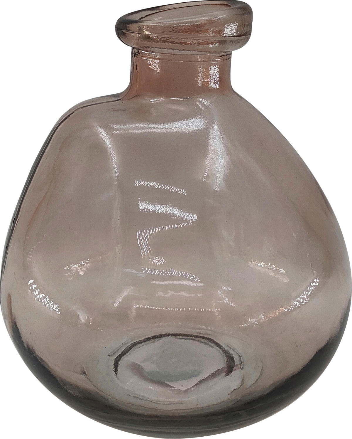 VASE 15,7 cm  - Hellbraun, Basics, Glas (14/15,7cm) - Ambia Home