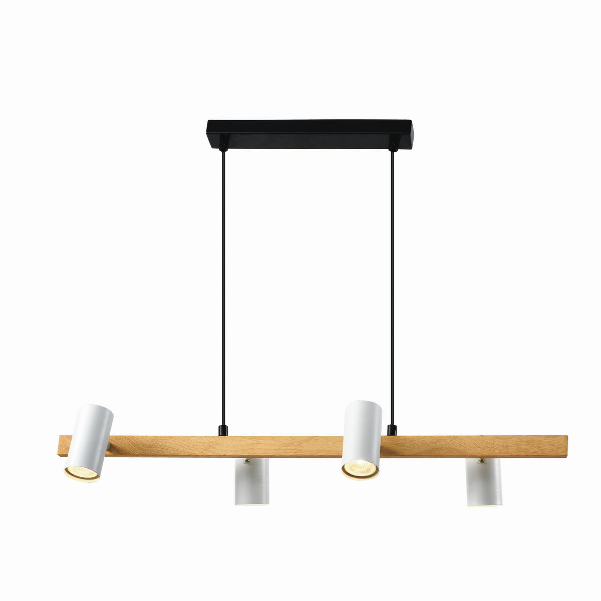 PENDELLEUCHTE 75/18/100 cm  - Eichefarben/Schwarz, Natur, Metall (75/18/100cm)