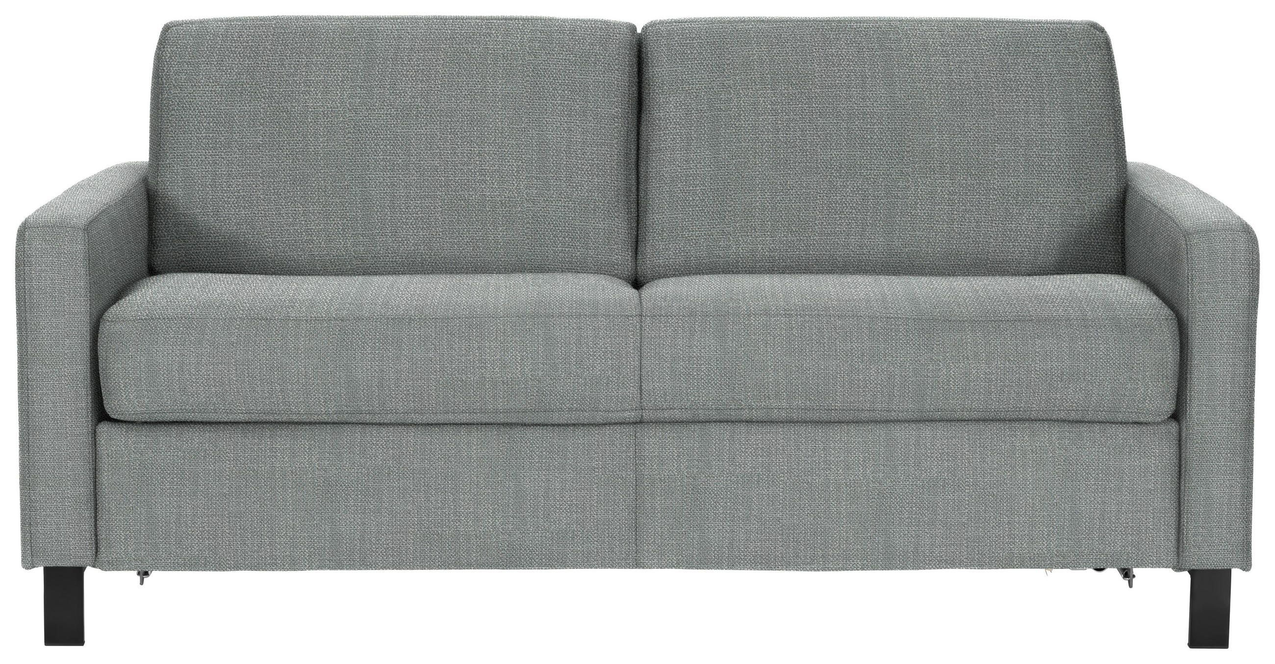 SCHLAFSOFA  in Webstoff Grau  - Schwarz/Grau, Design, Holz/Textil (184/92/102cm) - Venda