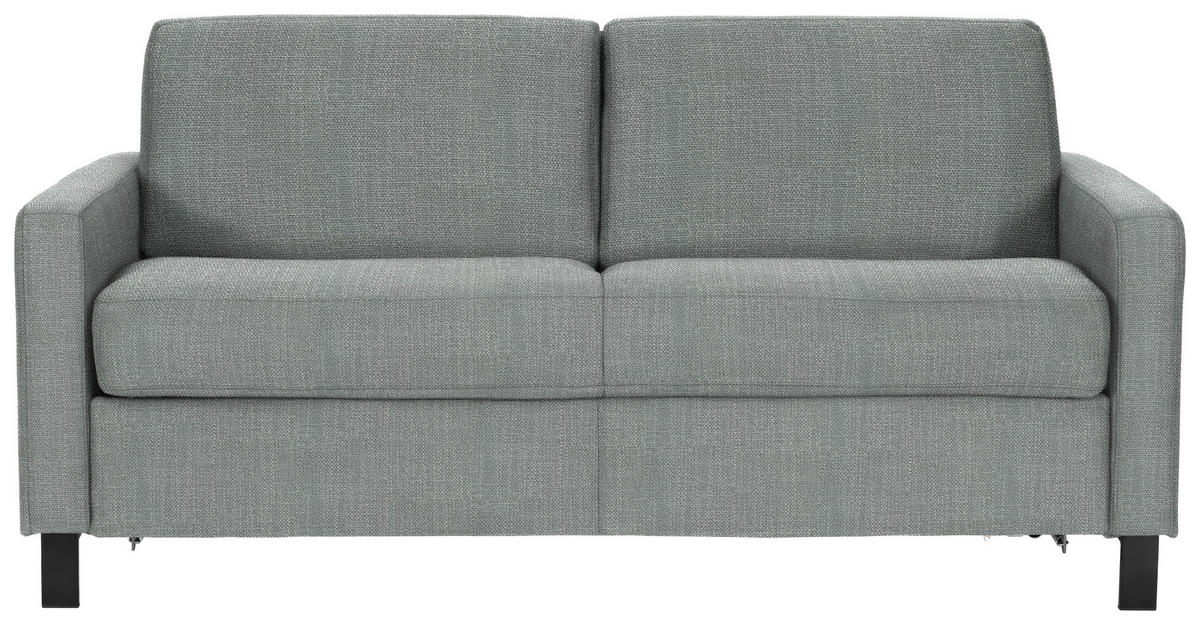 SCHLAFSOFA Webstoff Grau ,[ ]}Fussart wählbar, Stoffauswahl, Armteilvarianten  - Schwarz/Grau, Design, Holz/Textil (184/92/102cm) - Venda
