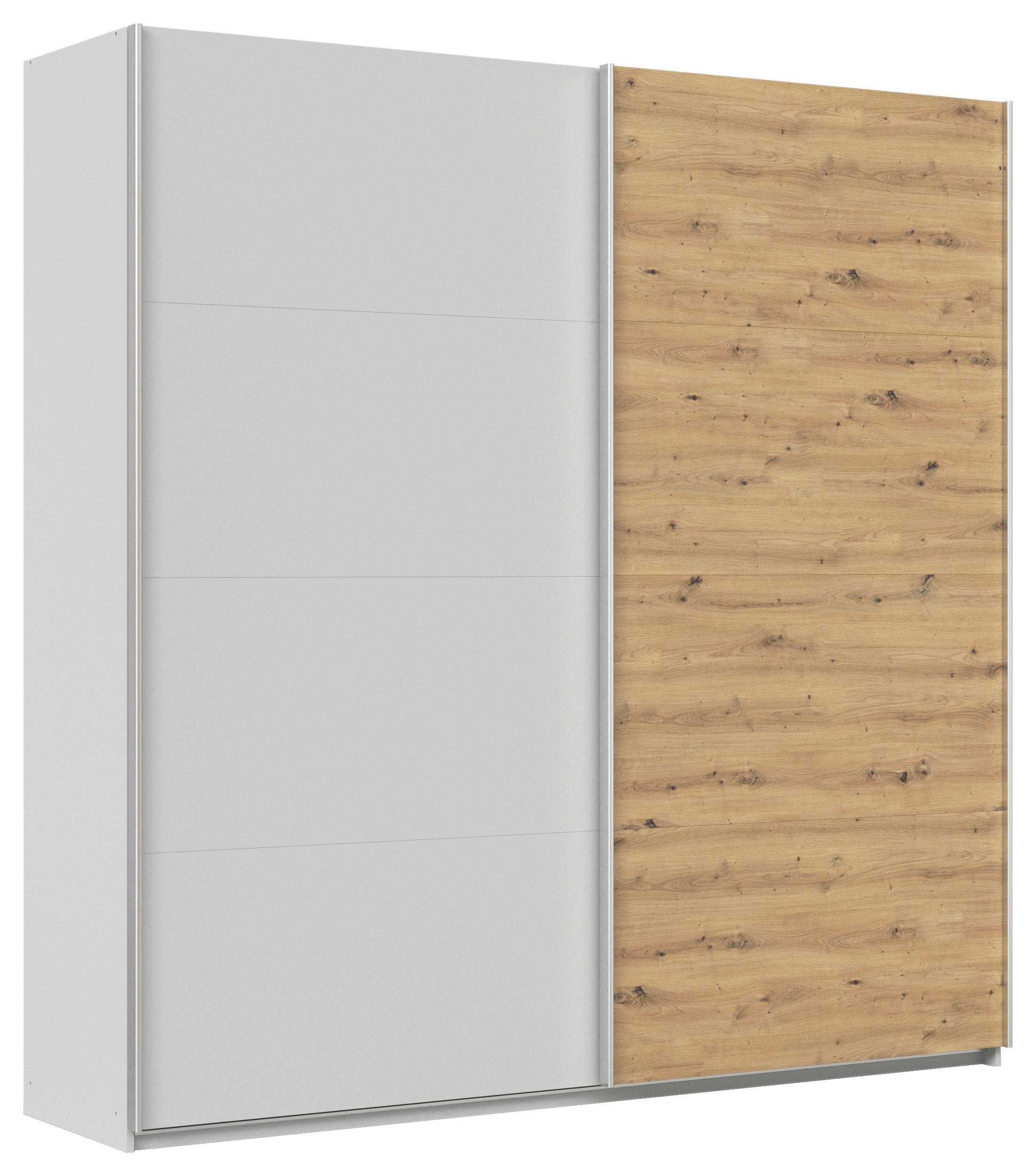 Schwebeütenschrank B: 225cm Feldkirch Seidengr/Eiche Dekor