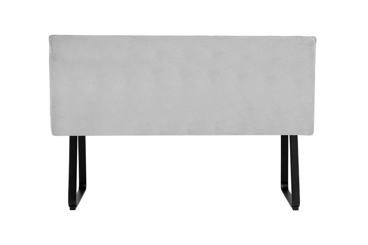 SITZBANK in Metall, Textil Hellgrau  - Hellgrau/Schwarz, MODERN, Textil/Metall (140/92/58cm) - MID.YOU