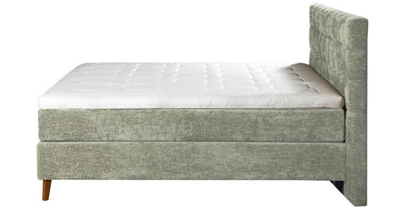 BOXSPRINGBETT 180/200 cm  in Hellgrün  - Eichefarben/Hellgrün, Design, Holz/Textil (180/200cm) - Esposa