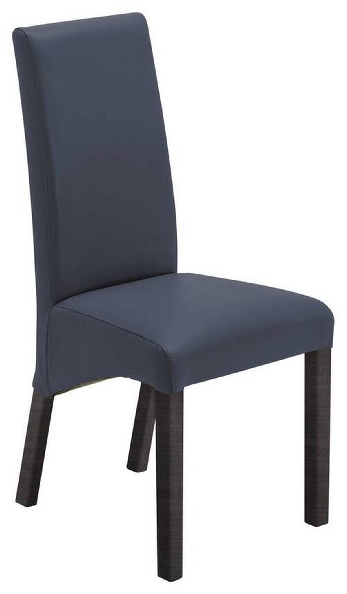 STUHL Lederlook Dunkelblau, Buche Kolonial  - Buche Kolonial/Dunkelblau, KONVENTIONELL, Holz/Textil (47/102/57cm) - Carryhome