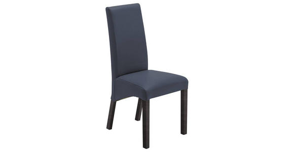 STUHL Lederlook Dunkelblau, Buche Kolonial - Buche Kolonial/Dunkelblau, KONVENTIONELL, Holz/Textil (47/102/57cm) - Carryhome