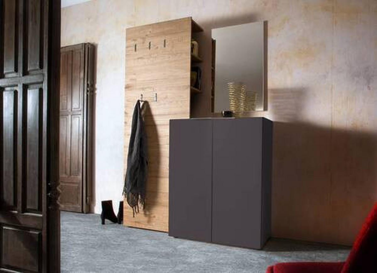 SCHUHSCHRANK  in 80/101/39 cm  - Edelstahlfarben/Anthrazit, Design, Holzwerkstoff/Kunststoff (80/101/39cm) - Carryhome