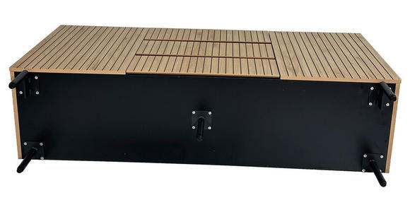 SIDEBOARD LINO in 150/75/40 cm - Eichefarben/Schwarz, Design, Holzwerkstoff/Metall (150/75/40cm) - Xora