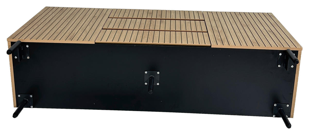 SIDEBOARD LINO  in 150/75/40 cm  - Eichefarben/Schwarz, Design, Holzwerkstoff/Metall (150/75/40cm) - Xora