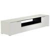 LOWBOARD Weiss, Alufarben  210/43/45 cm  - Weiss/Alufarben, Design, Glas/Holzwerkstoff (210/43/45cm) - Moderano