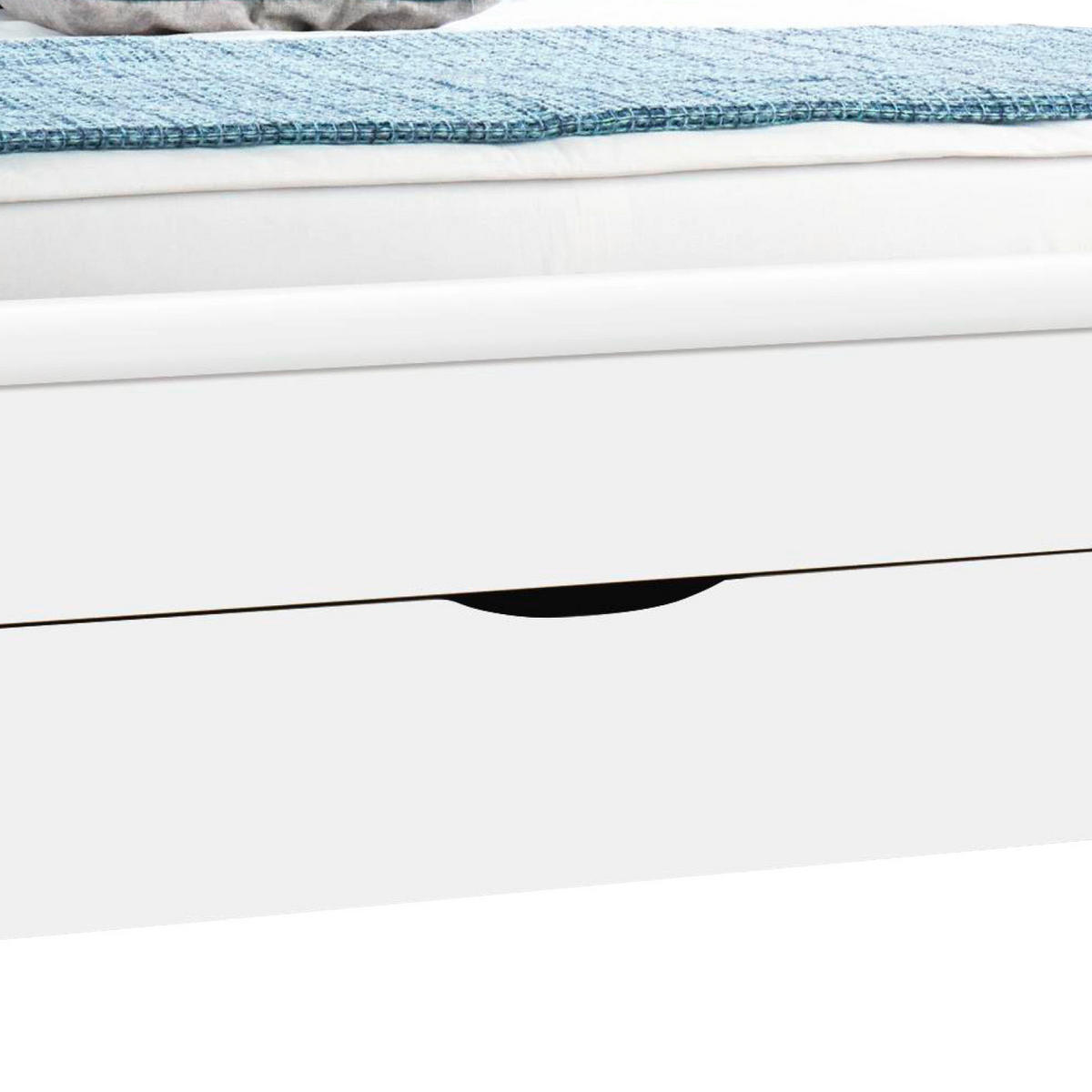 STAURAUMBETT 180/200 cm  in Grau, Weiss   - Weiss/Grau, Konventionell, Holzwerkstoff/Textil (180/200cm) - Rauch Möbel