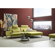 ECKSOFA  in Chenille, Flachgewebe Hellgrün Rücken echt  284/180 cm  - Schwarz/Hellgrün, Design, Textil/Metall (284/180cm) - Dieter Knoll
