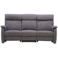 TRAPEZSOFA Flachgewebe Anthrazit  - Anthrazit, KONVENTIONELL, Textil (222/107/102cm) - Pure Home Comfort