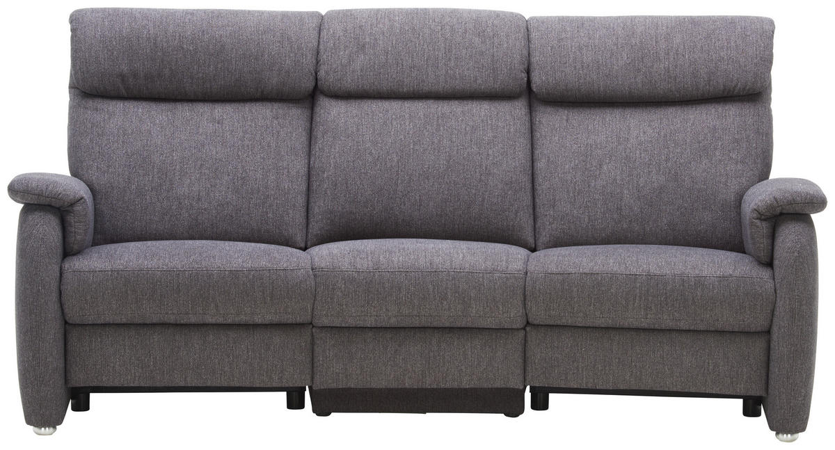 TRAPEZSOFA Flachgewebe Anthrazit  - Anthrazit, KONVENTIONELL, Textil (222/107/102cm) - Pure Home Comfort