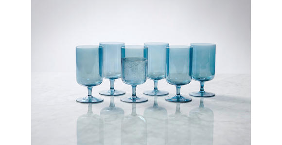 WASSERGLAS   - Blau, Trend, Glas (7,2/14,5cm) - Novel