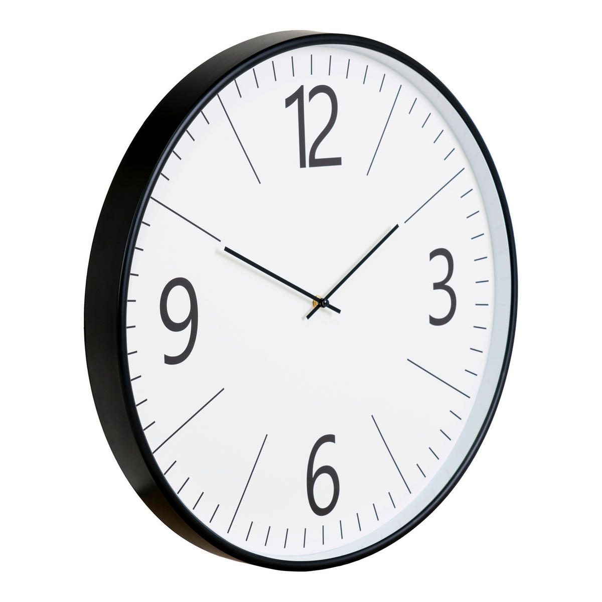 WANDUHR  Schwarz, Weiß  - Schwarz/Weiß, Design, Glas/Kunststoff (51/51/5cm)