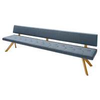 SITZBANK 264/85,5/57 cm  in Eichefarben, Blaugrau  - Eichefarben/Blaugrau, Design, Holz/Textil (264/85,5/57cm) - TEAM 7