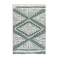 OUTDOORTEPPICH 80/150 cm Gemini Weiß, Dunkelgrün  - Dunkelgrün/Weiß, Design, Kunststoff (80/150cm)