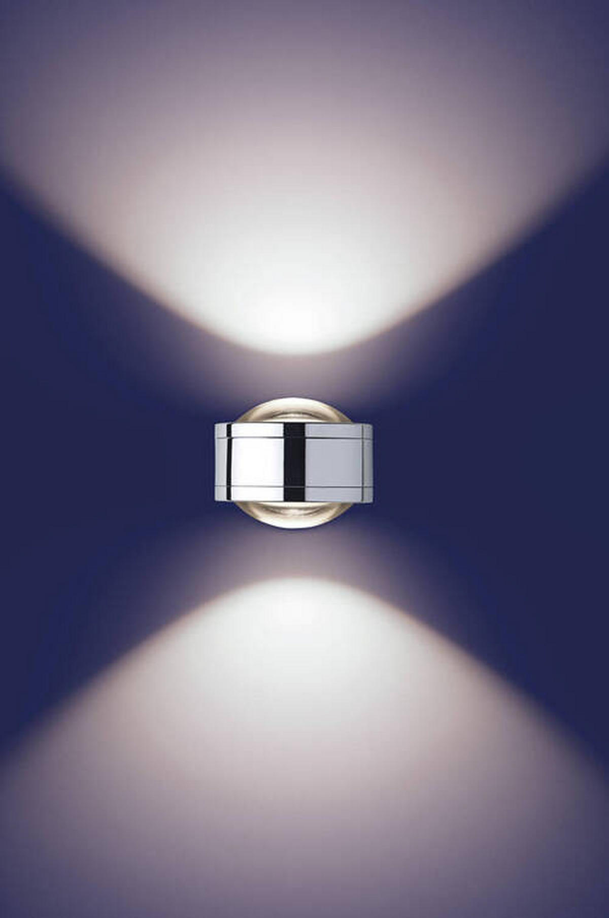 LED-WANDLEUCHTE 14,3/11,2/9,0 cm   - Chromfarben, Design, Metall (14,3/11,2/9,0cm)