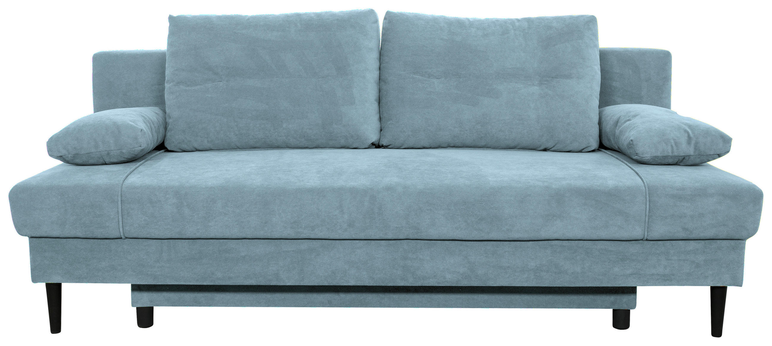 SCHLAFSOFA Webstoff Hellblau  - Schwarz/Hellblau, KONVENTIONELL, Holz/Kunststoff (199/88/88cm) - Carryhome