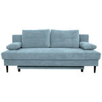 SCHLAFSOFA Webstoff Hellblau  - Schwarz/Hellblau, KONVENTIONELL, Holz/Kunststoff (199/88/88cm) - Carryhome