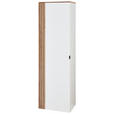 GARDEROBENSCHRANK  in 55/179/37 cm  - Schwarz/Weiß, Design, Holzwerkstoff/Metall (55/179/37cm) - Voleo