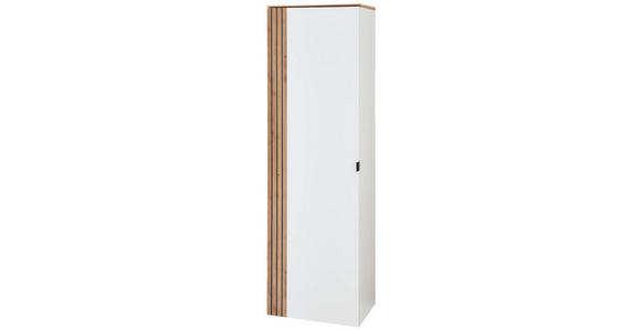 GARDEROBENSCHRANK in 55/179/37 cm - Schwarz/Weiß, Design, Holzwerkstoff/Metall (55/179/37cm) - Voleo
