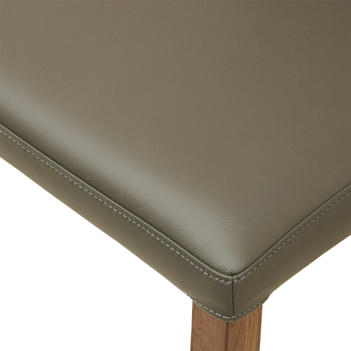 STUHL Echtleder Anthrazit  - Anthrazit/Walnussfarben, MODERN, Leder (47,5/87/57,5cm) - Livetastic