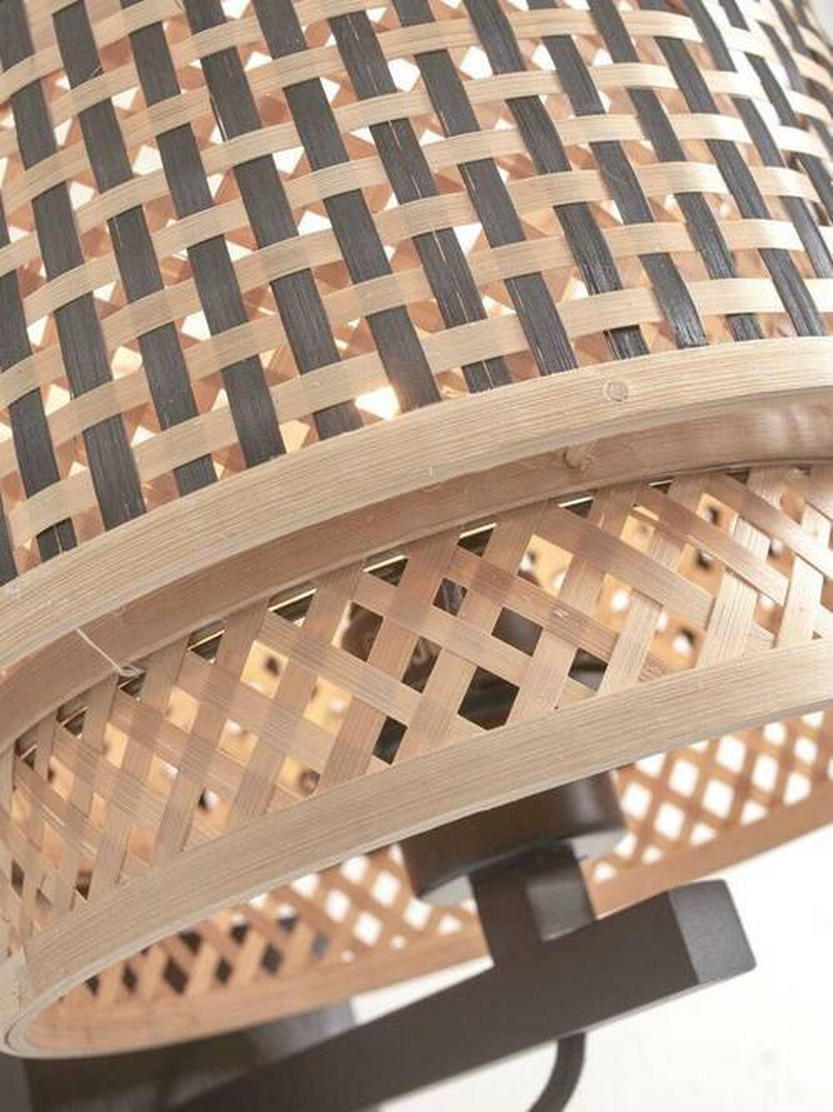 WANDLEUCHTE GOOD&MOJO  25/29/25 cm   - Schwarz/Naturfarben, Trend, Holz (25/29/25cm) - Good & Mojo