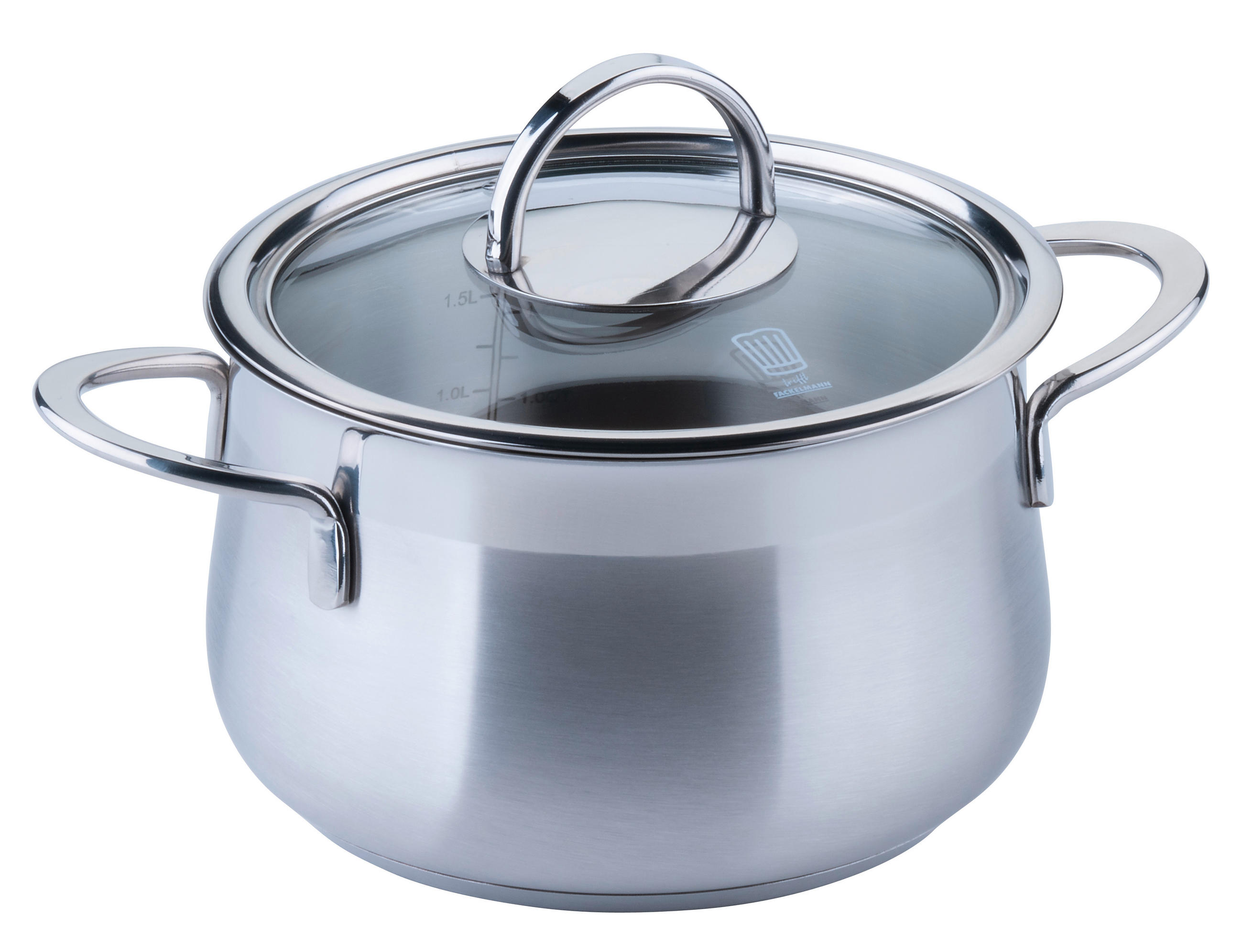 KOCHTOPF Chefkoch 1,5 L  - Silberfarben, Basics, Metall (16cm) - Chefkoch+Fackelmann