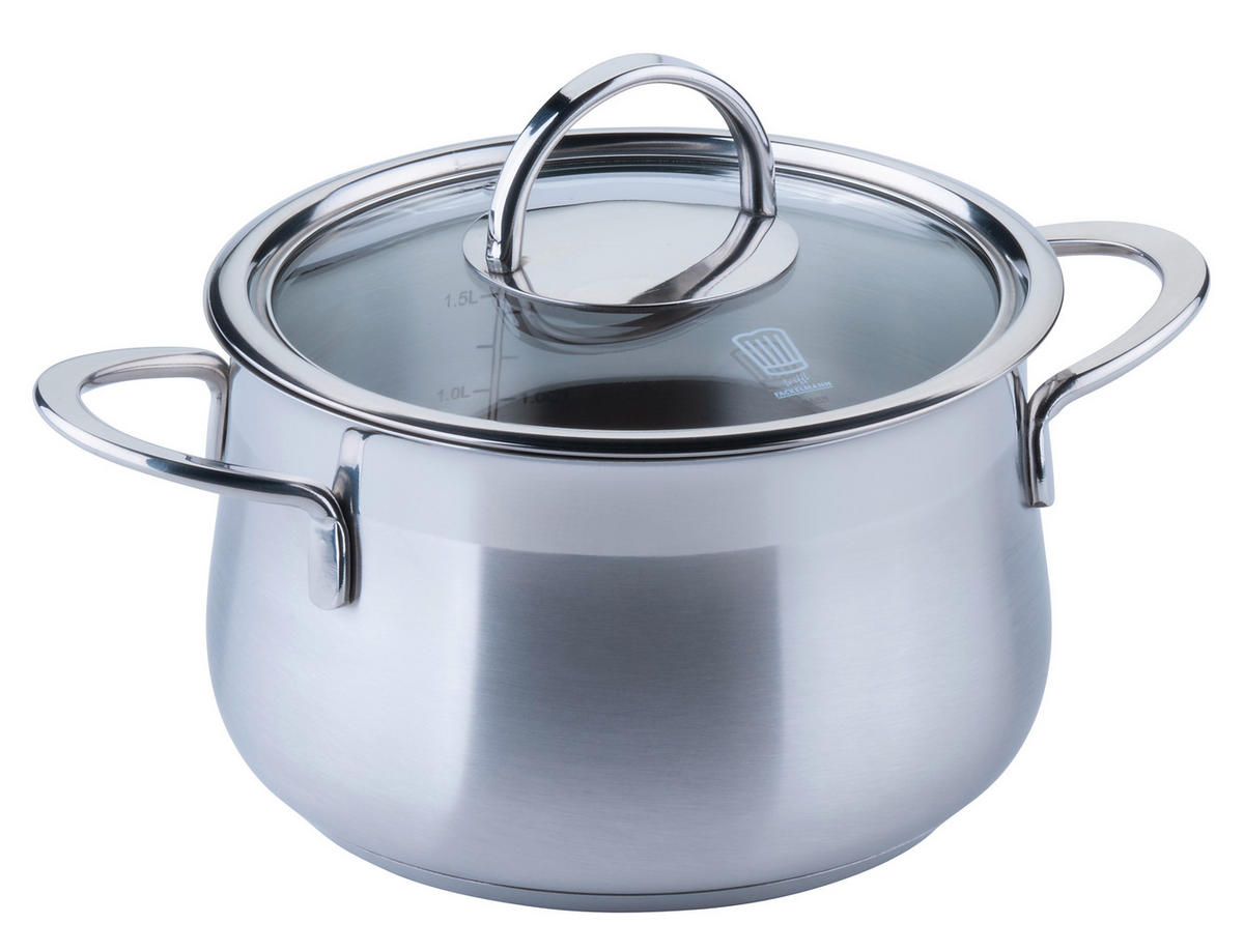 KOCHTOPF Chefkoch 1,5 L  - Silberfarben, Basics, Metall (16cm) - Chefkoch+Fackelmann