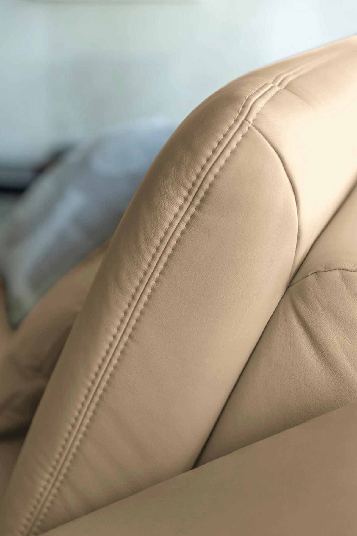 ECKSOFA Echtleder Sandfarben  - Sandfarben/Schwarz, Konventionell, Leder/Metall (180/301cm) - Joop!