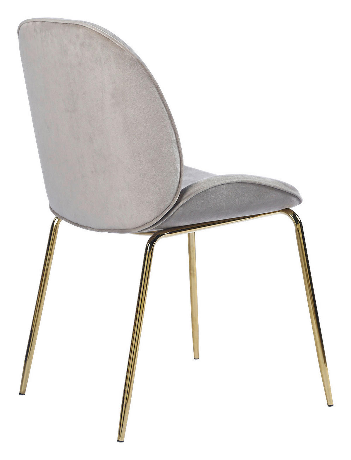 STOLIČKA, 48/85/62 cm - sivohnedá/zlatá, Design, kov/textil (48/85/62cm) - Novel