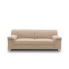 3-SITZER-SOFA Webstoff Beige  - Chromfarben/Beige, KONVENTIONELL, Textil/Metall (190/72/80cm) - MID.YOU