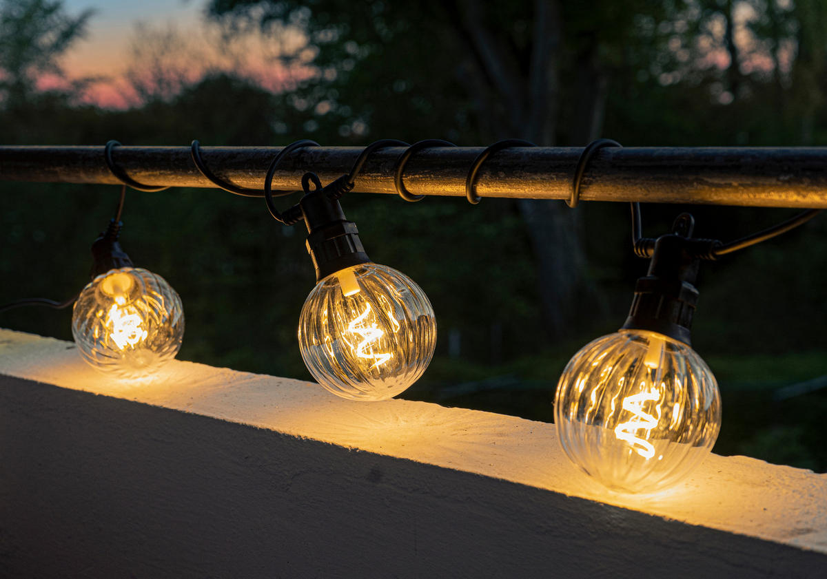 LICHTERKETTE 500 cm  - Transparent/Schwarz, KONVENTIONELL, Kunststoff (500cm)