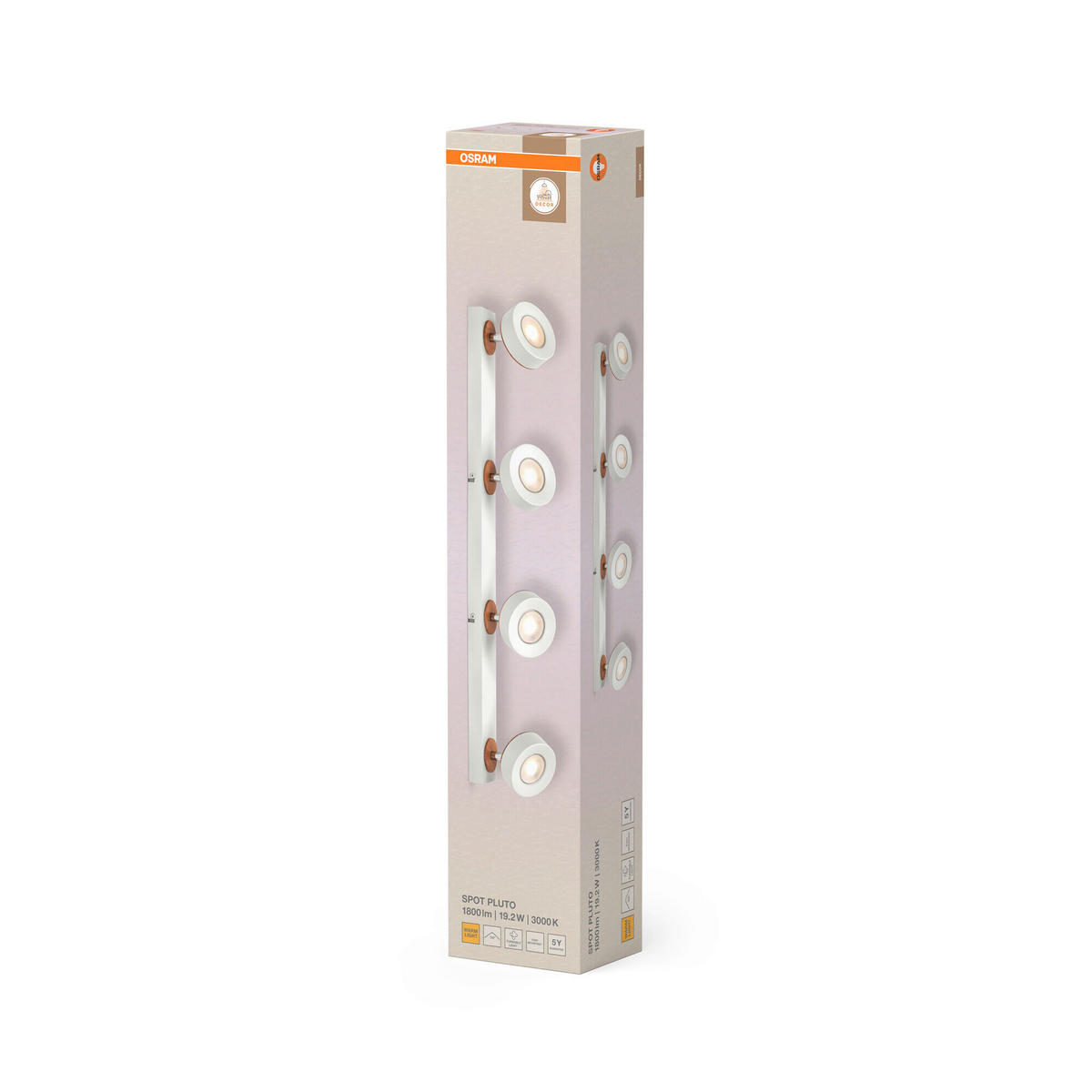 LED-STRAHLER 69,8/9/10,8 cm   - Weiß, Design, Holz/Kunststoff (69,8/9/10,8cm) - Osram