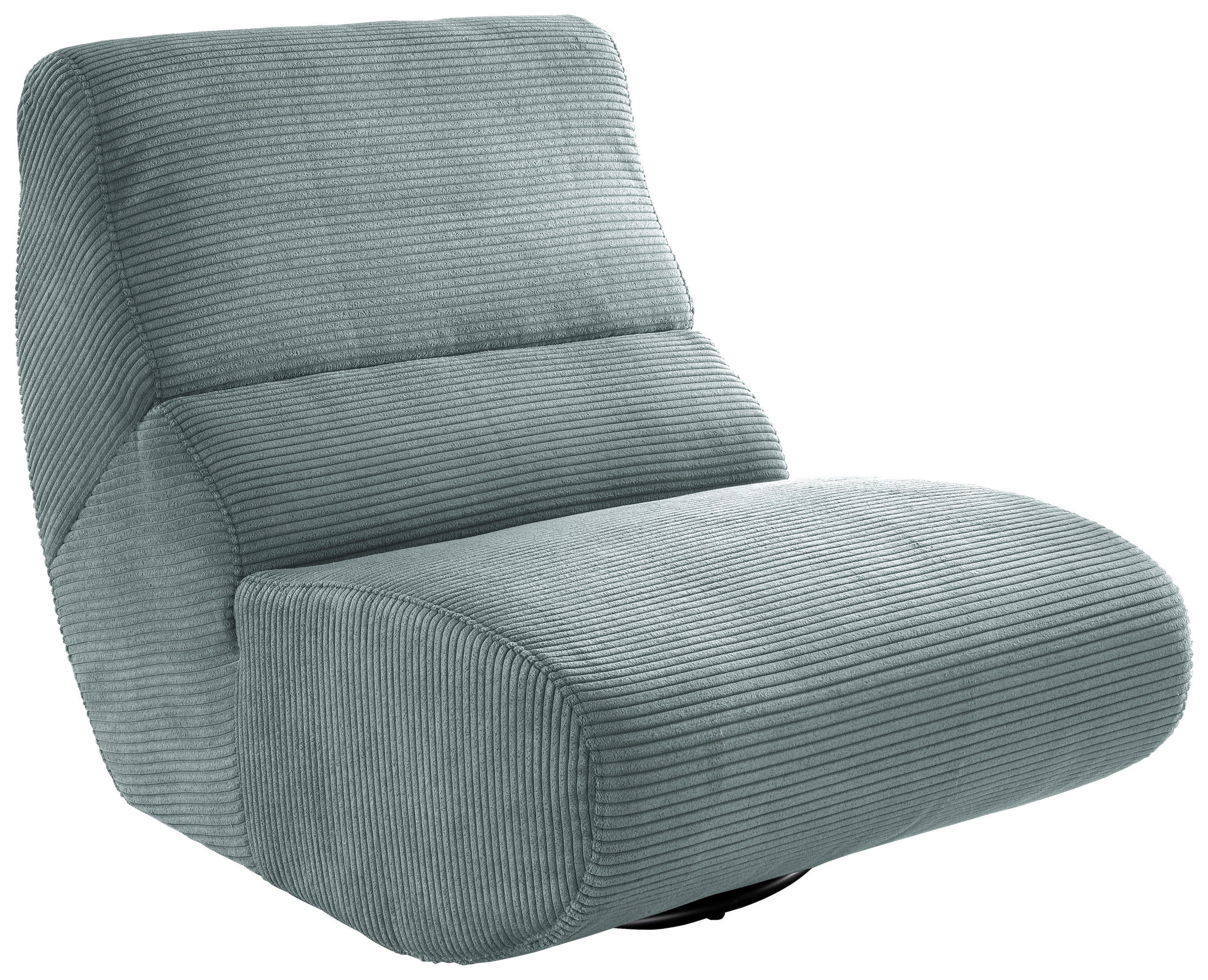 SESSEL Cord Blaugrau  - Blaugrau/Schwarz, Design, Textil/Metall (74/85/105cm) - Livetastic