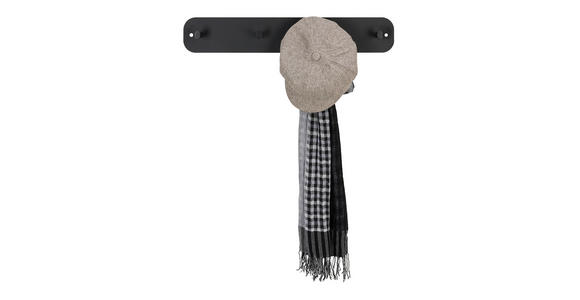HAKENLEISTE in Schwarz - Schwarz, Trend, Metall (60/10/6cm) - Carryhome