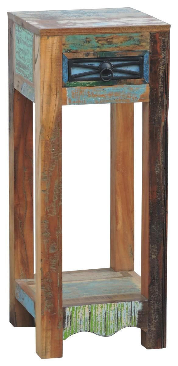 PRÍRUČNÝ STOLÍK, staré drevo, viacfarebná - viacfarebná, Lifestyle, drevo (30/30/75cm) - Landscape