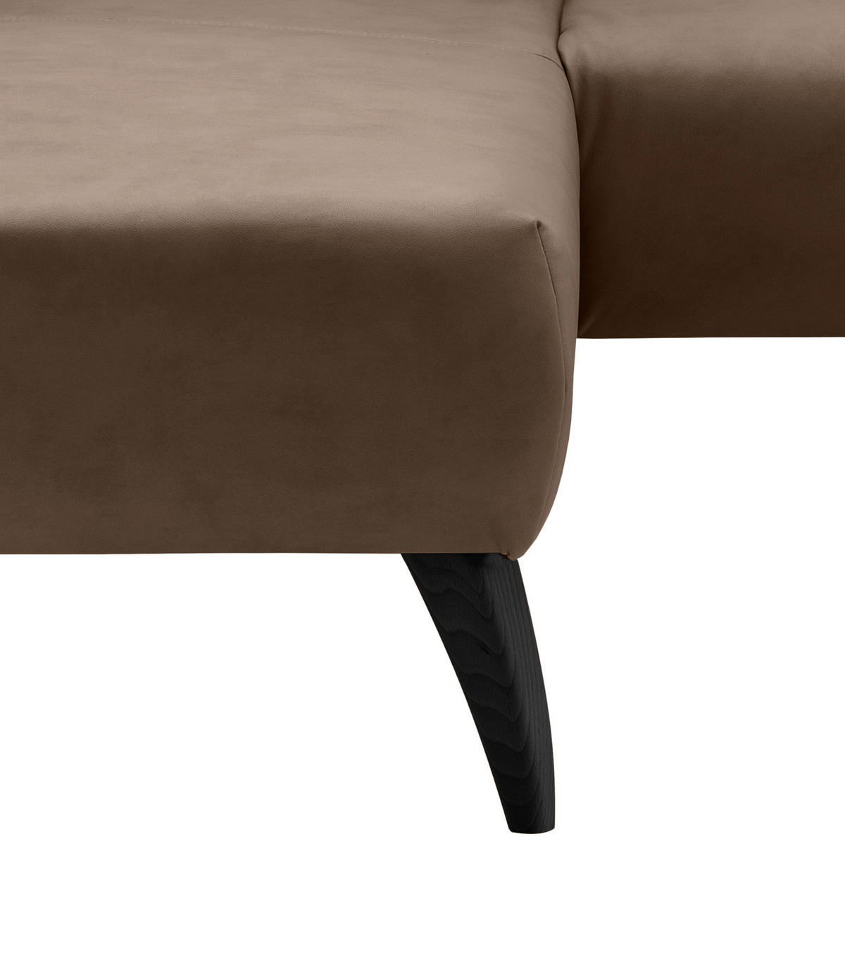 ECKSOFA Braun Lederlook  - Schwarz/Braun, MODERN, Holz/Textil (160/264cm) - Livetastic