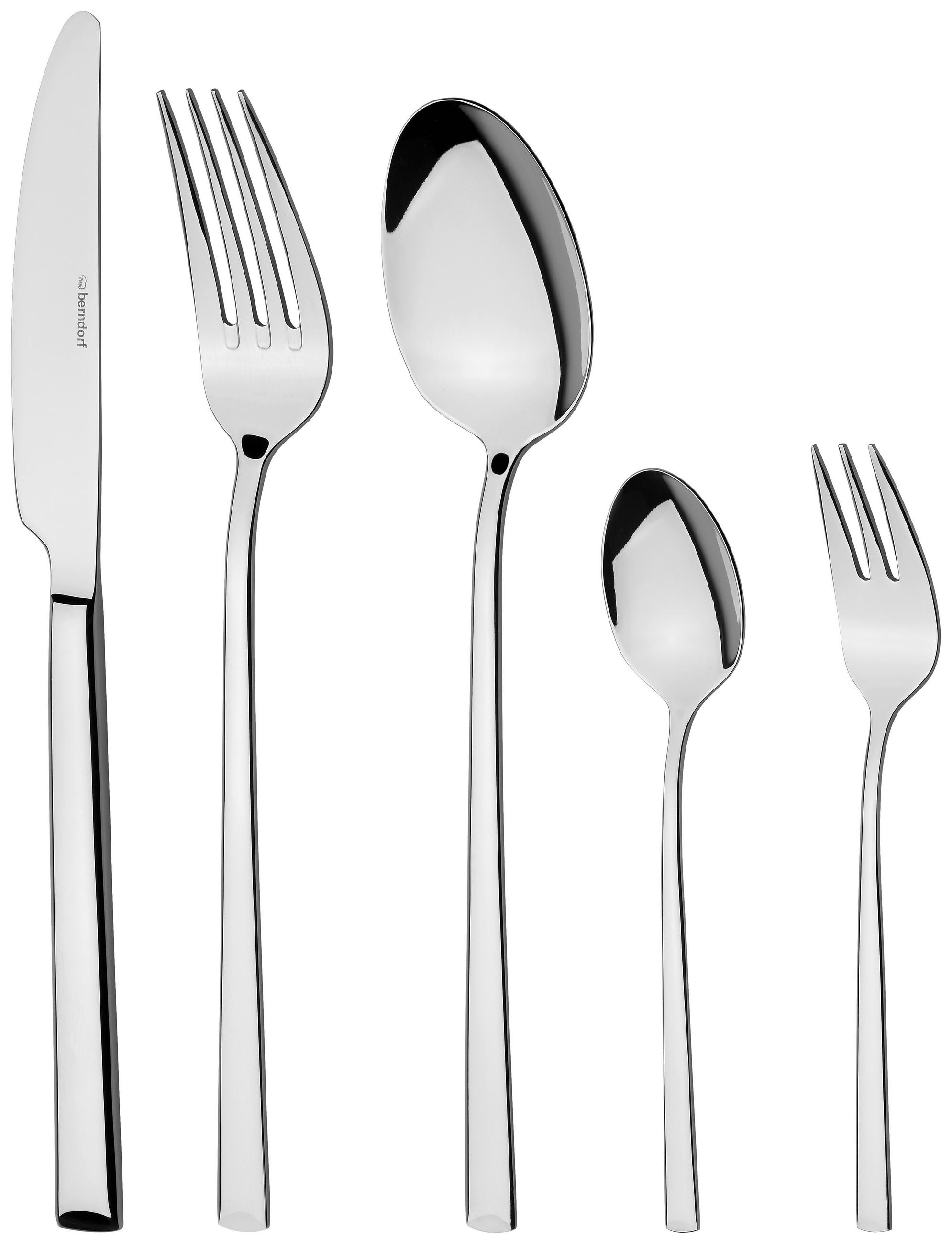 BESTECKSET LAMBADA  60-teilig  - Silberfarben, MODERN, Metall - Berndorf