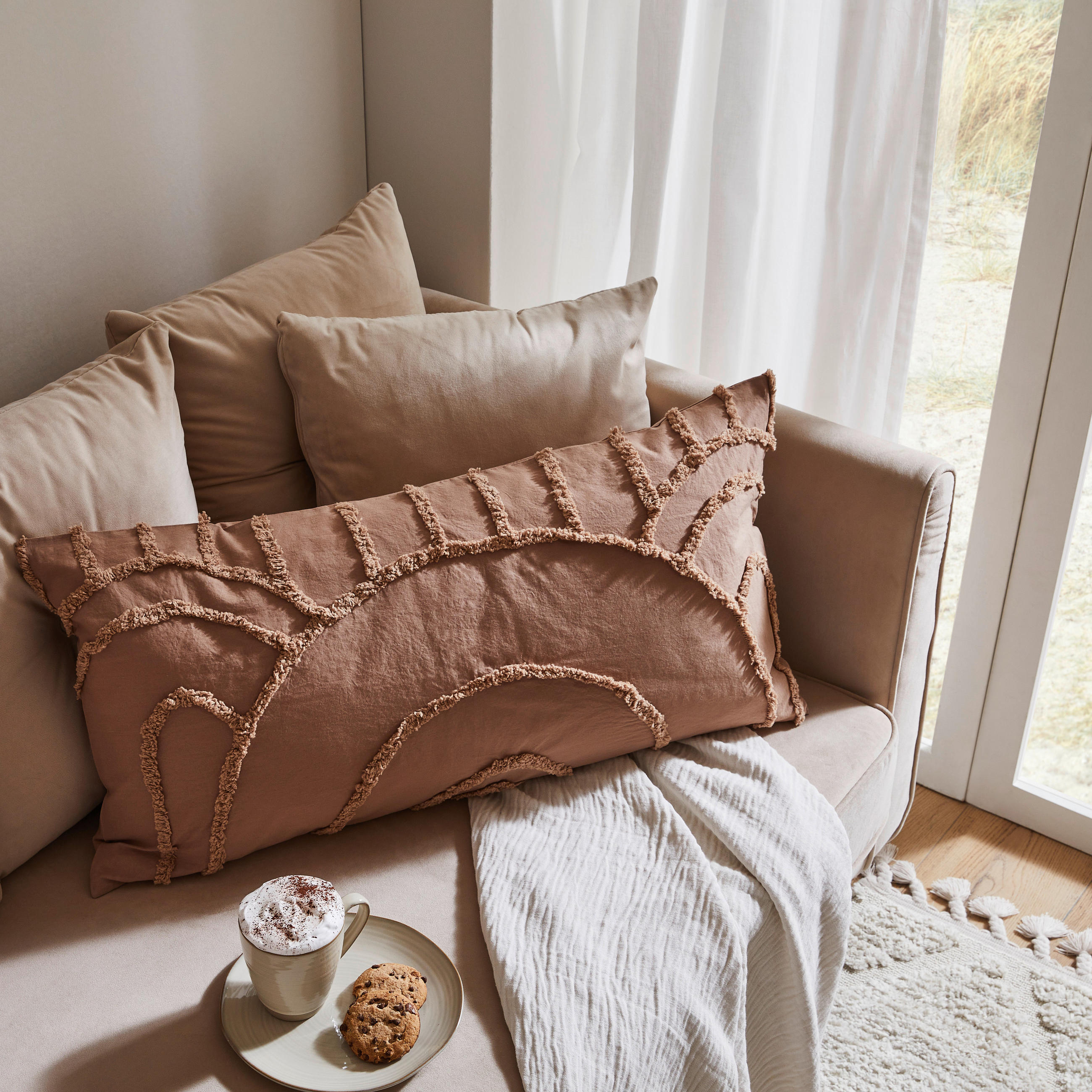 KISSENHÜLLEN-SET 40/80 cm - Hellbraun, Trend, Textil (40/80cm) - Ambiente