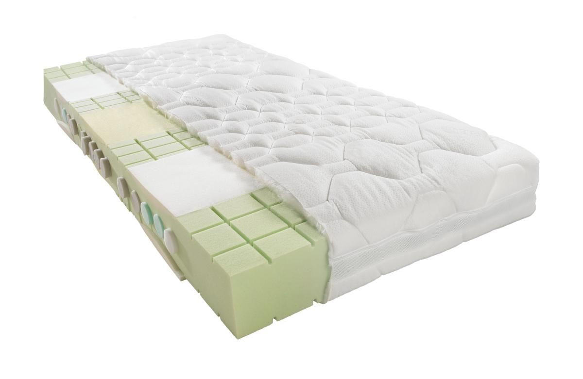 KALTSCHAUMMATRATZE 90/200 cm Höhe ca. 20 cm  - Creme, Basics, Textil (90/200cm) - Physiosleep